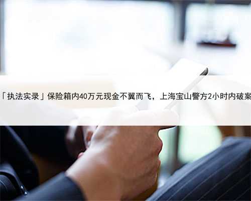 「执法实录」保险箱内40万元现金不翼而飞，上海宝山警方2小时内破案